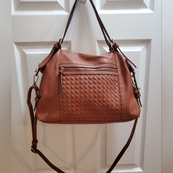 Malibu Skye Handbags - Malibu Skye Satchel with crossbody strap in caramel